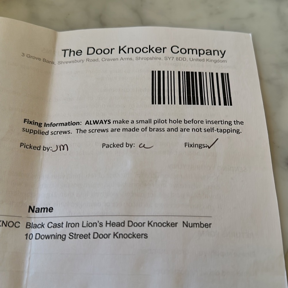 Black Cast Iron Lion'sHead Door Knocker. NIB - Picture 4 of 6